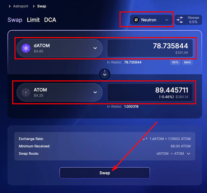 Как вывести и продать ATOM, если он в стейкинге?